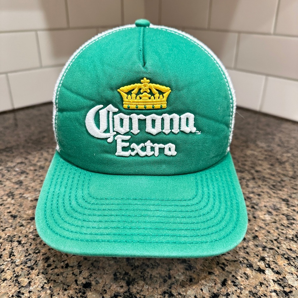 Corona Extra Trucker Hat Snapback Green White